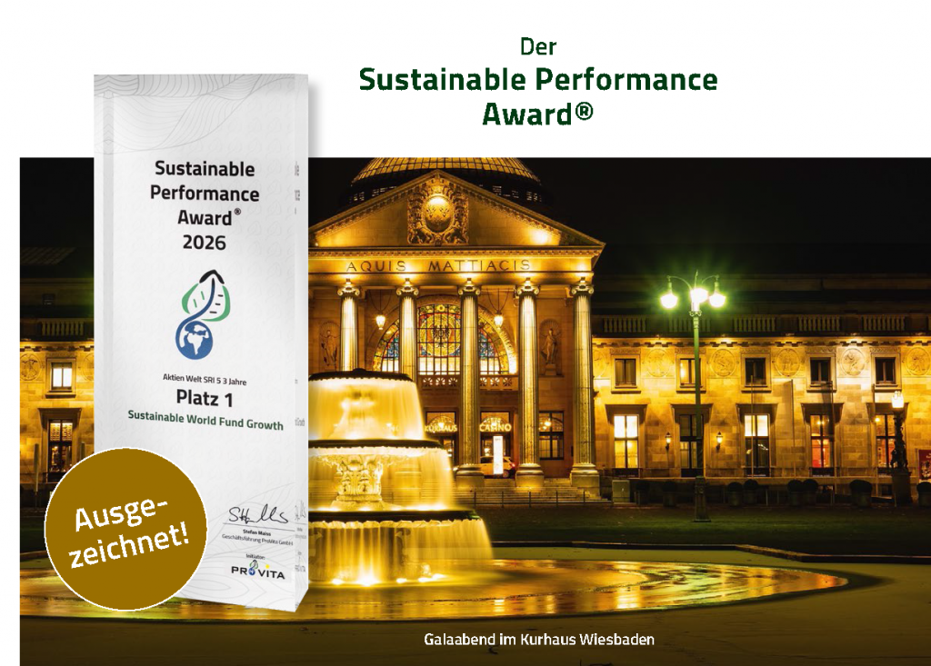 Seite 1 des Booklets zum Sustainable Performance Award 2026